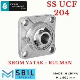 SS-UCF 204 SBIL YATAKLI RULMAN (Mil Çapı : 20 mm) (Made in Chına) (Paslanmaz Yatak Paslanmaz Rulman)